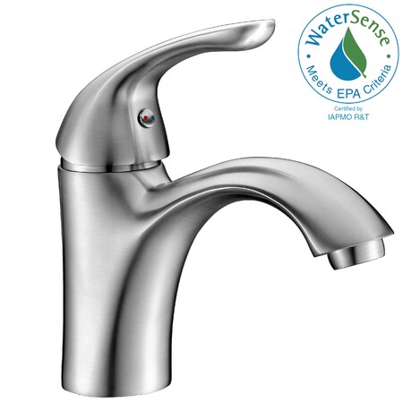 Anzzi Clavier Single-Handle Mid-Arc Bathroom Faucet in Brushed Nickel L-AZ011BN